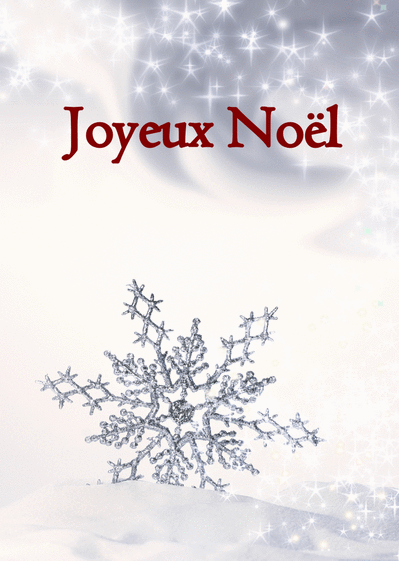 Carte Joyeux Noël Avec Un Flocon : Envoyer une Carte De 